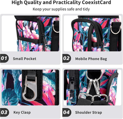 Water Bottle Holder with Strap for Stanley Cup 40/30oz, Insulated Neoprene Stanley Cup Holder with Strap for Tumbler with Handle Stanley Carrier Bag Cross-body Bag for Walking