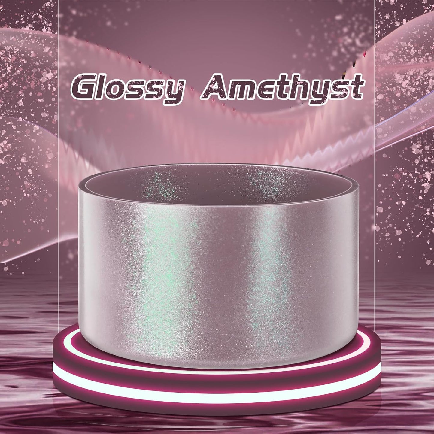 Glossy Gradient Silicone Boot, Compatible with Stanley H2.0 20-40oz & IceFlow 20-30oz, Chameleon Metallic Shimmer Cup Sleeve Protector for Hydroflask and Bottle Bottom with 2.8-3in