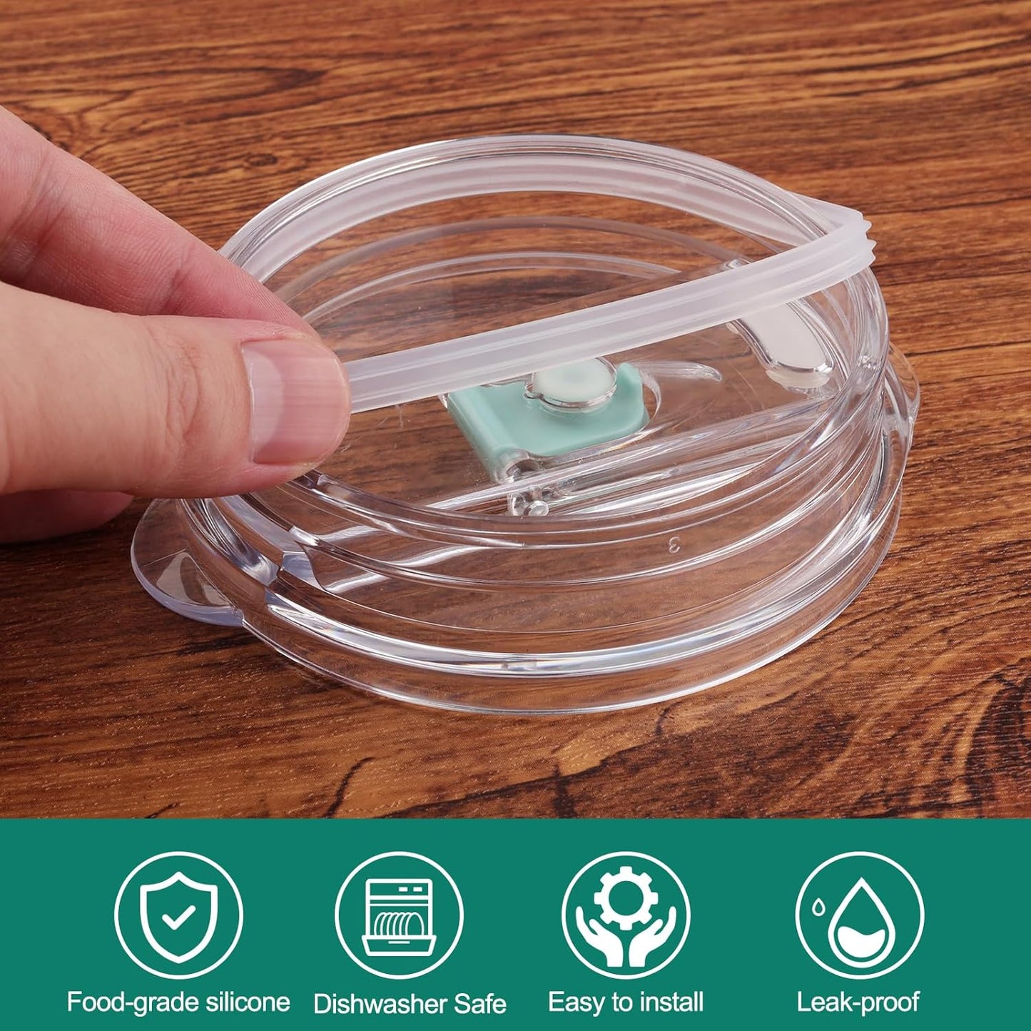 Joshey Tumbler Lid Rubber Seal Replacement Compatible with Reduce 40oz & 50oz Tumbler Mugs, 6Pcs BPA-Free Silicone Gaskets, Leak-Proof Gasket Replacement Accessories