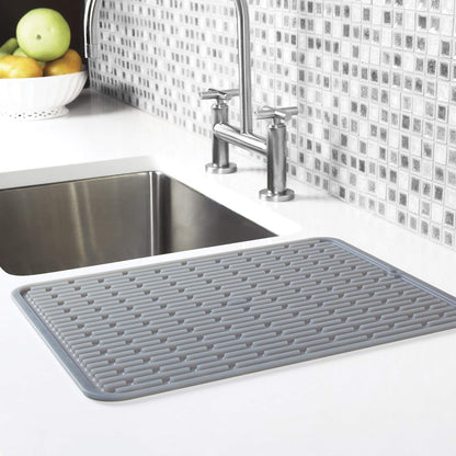 OXO 1372100 Good Grips Silicone Stemware Drying Mat, Gray