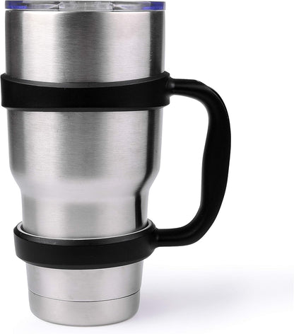 STRATA CUPS 30 oz Tumbler Handle - Available For 30 oz YETI Tumbler, OZARK TRAIL, Rambler Tumbler- BPA free (Black)