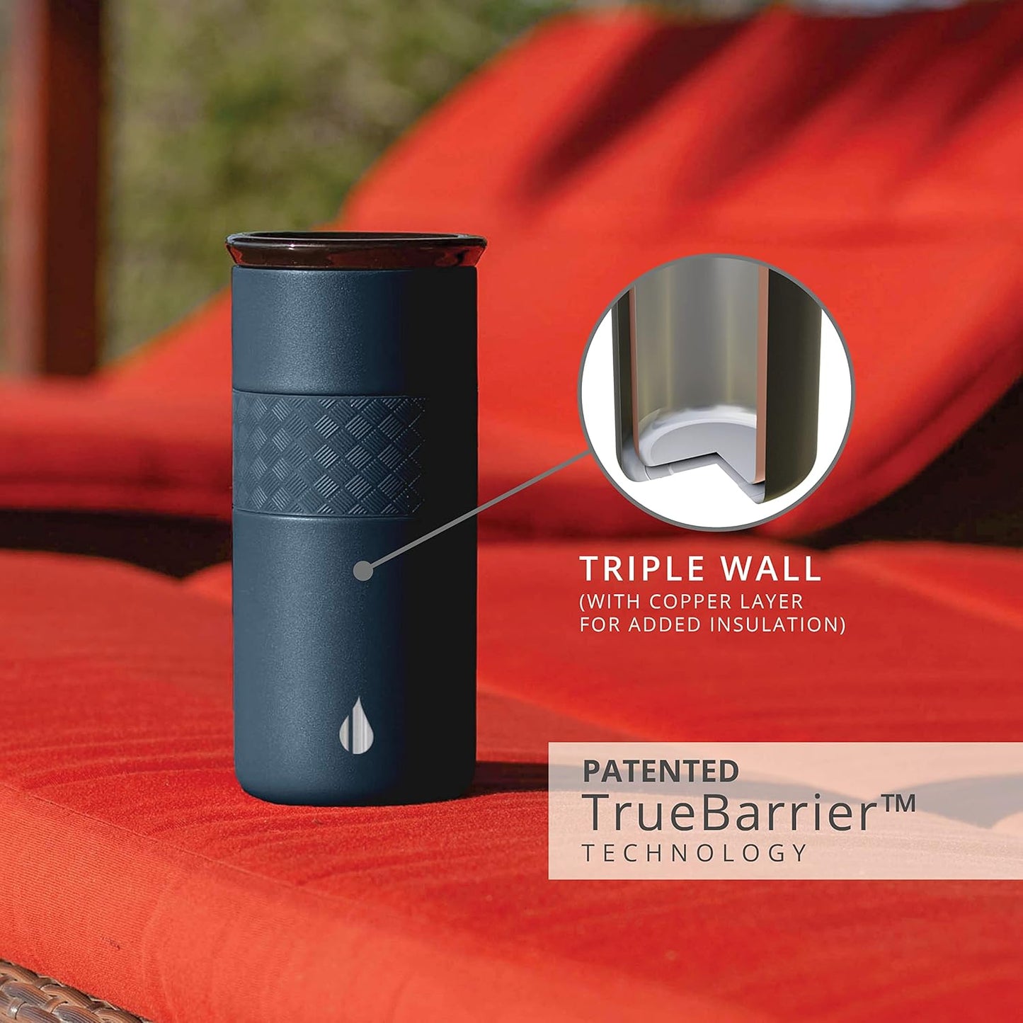 Elemental Artisan Insulated Tumbler, Triple Wall Coffee Travel Mug, Reusable Stainless Steel Coffee Tumbler with Ceramic Lid, Thermal Coffee Cups for Hot (6 Hrs) & Cold (18 Hrs), 16oz - Forest Green