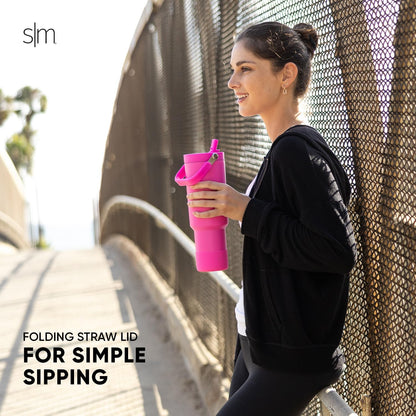 Simple Modern Trek Pivot | 40oz Flip Straw Tumbler with Handle | Water Bottle & Boot | Interchangeable Straw & Chug Lids | Insulated Stainless Steel Jug | Gym Sports Outdoors | Forest - Colors A