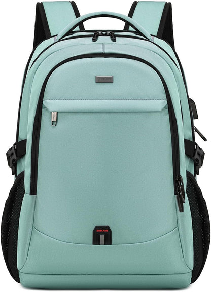 DUSLANG 17 Inch Laptop Backpack for Travel Water Resistant College Backpack for Men/Women Laptop Bag with USB Charging Port,Black - Colors B