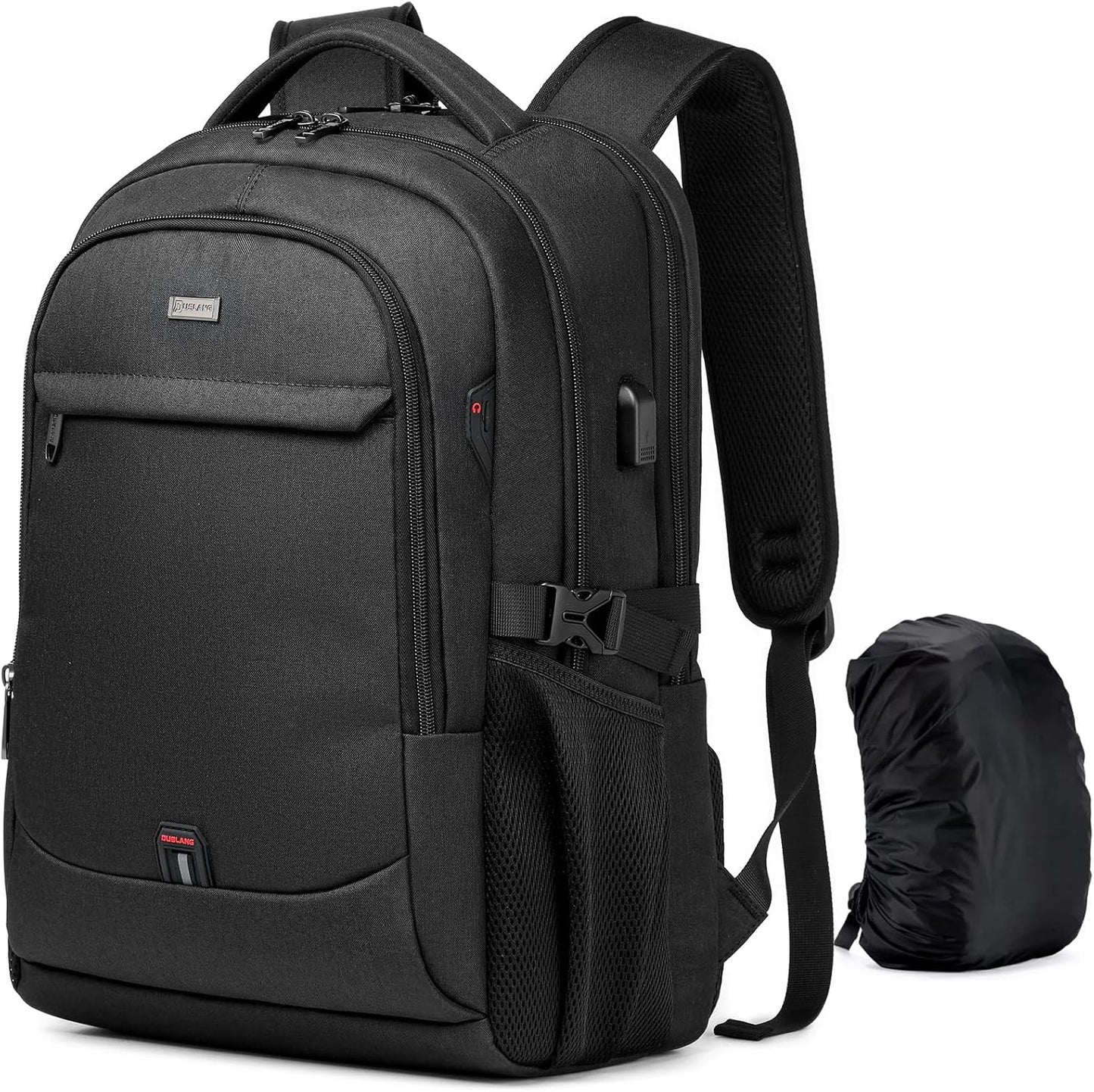 DUSLANG 17 Inch Laptop Backpack for Travel Water Resistant College Backpack for Men/Women Laptop Bag with USB Charging Port,Black - Colors A