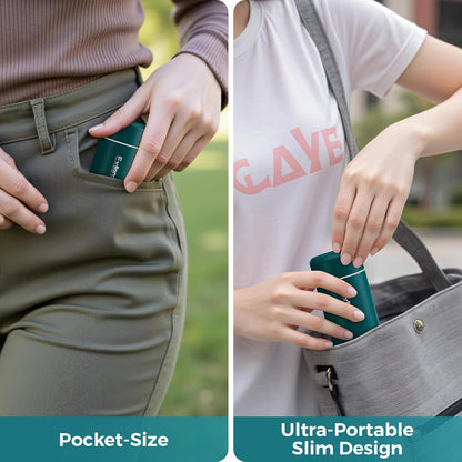 【Upgraded】Exllena Small Insulated Water Bottle 12 oz/350ml– Mini Insulated Water Bottle for Hot & Cold Drinks, Perfect Small Water Bottle for Travel, Purse...(Greyish Blue)