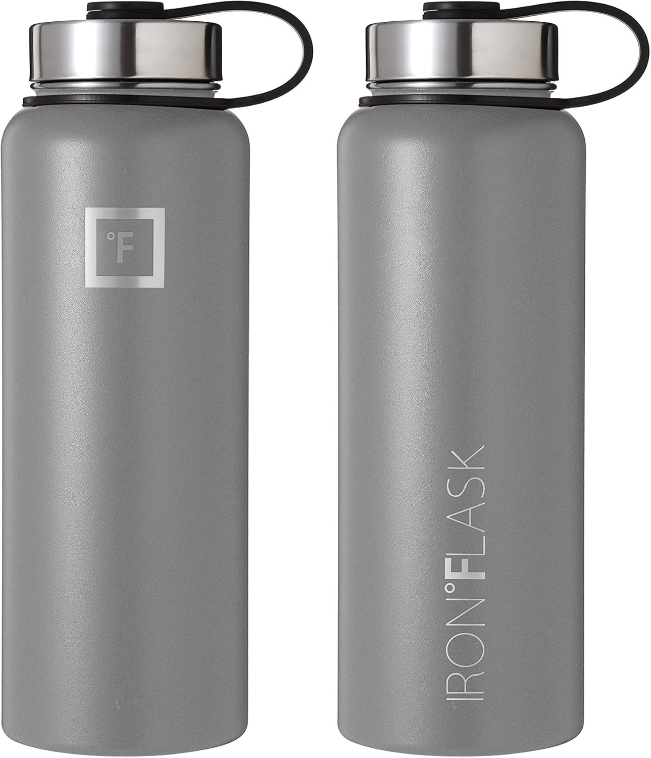 IRON °FLASK Camping & Hiking Hydration Flask with Straw, Wide Mouth Insulated Stainless Steel Sports Water Bottle - 22 oz Aurora