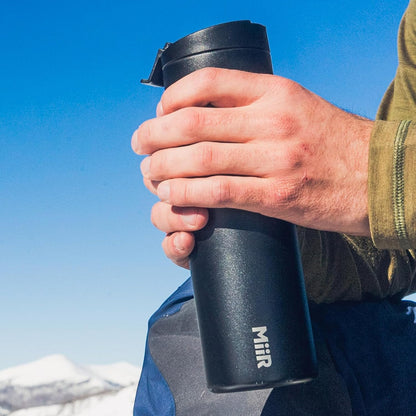 MiiR Flip Traveler 16oz - Double-Wall Vacuum Insulated with Flip Lid, BPA-Free Stainless Steel Construction, Insulated Tumbler for Hot or Cold Drinks