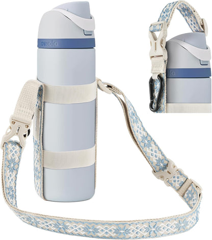 EasyAcc Water Bottle Holder Strap Sling, for Owala FreeSip 24 32 40 oz, Hydro Flask, Cirkul, Yeti, Stanley Flip, Universal Water Bottles, with Carabiner, for Walking Curise Travel (Bottle Excluded)