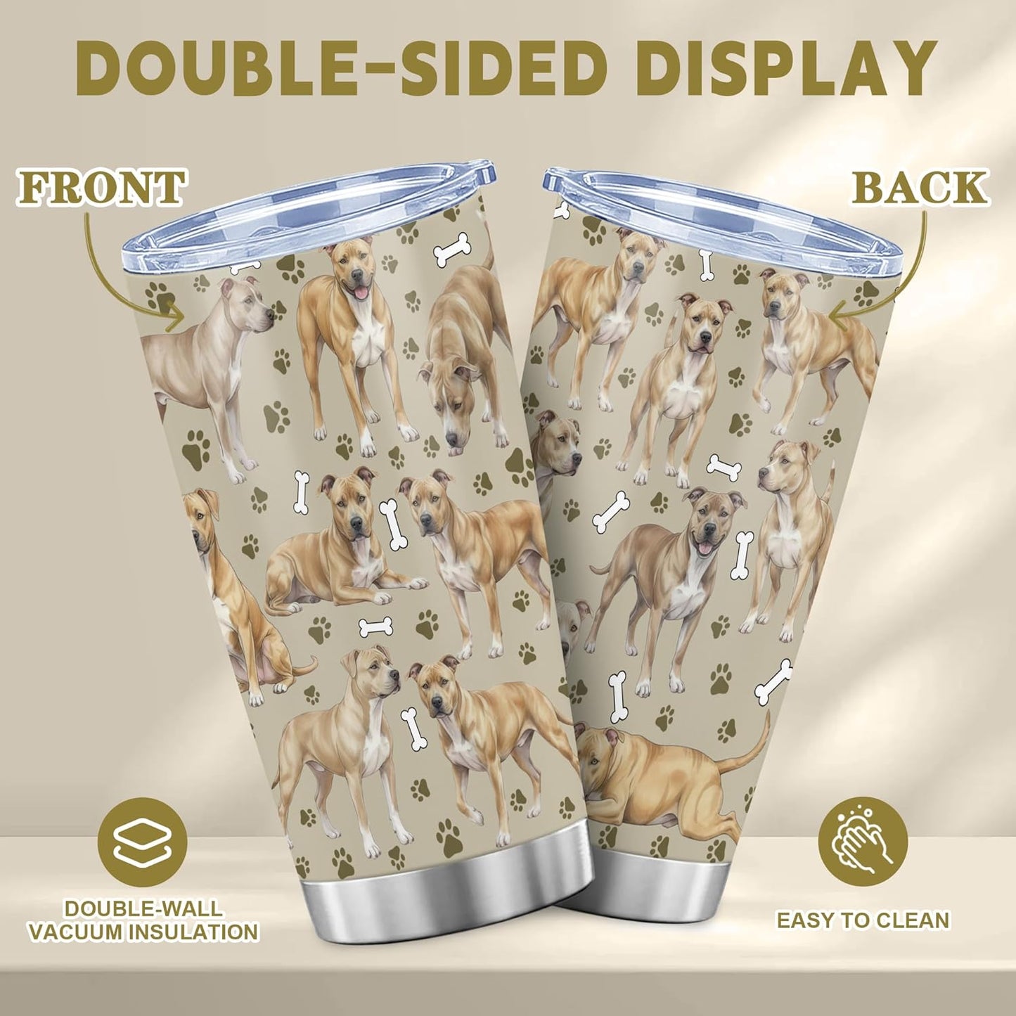 Beagle Gifts for Women Men, 40oz Stainless Steel Insulated Tumbler Travel Cup Mug, Funny and Unique Beagle Gifts for Dog Lover - Colors A