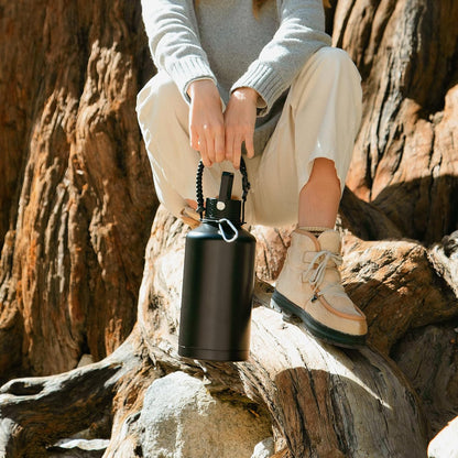 Insulated Water Bottle 40oz,Triple Wall Vacuum Stainless Steel(Dishwasher Safe),Leak Proof & Non-BPA,Flask Jug with Paracord Handle & Straw Spout Lids Sports Cherry Blossom