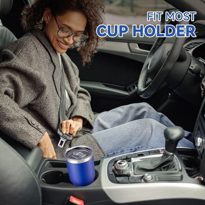 30 oz Tumbler with Lid Stainless Steel Tumblers Vacuum Insulated Cup Reusable Powder Coated Travel Mug Double Wall Leak Proof Portable Cups Keep Cold Drinks for 12 Hours, Stainless, 1 Pack