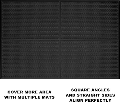 AXIESO Silicone Drip Mat - 1/2 Inch Thick, Heat-Resistant and Food Safe - Counter Top, Coffee Bar or Restaurant - Drying Mat for Glasses - 18x12 Inches