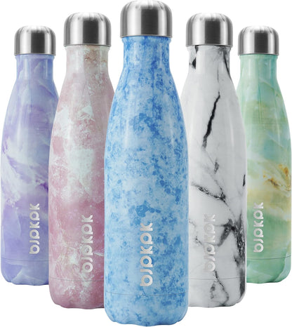 BJPKPK Insulated Water Bottle 12oz Small Stainless Steel Water Bottles Reusable Metal Thermal Keep Cold and Hot,Dreamy Purple - Colors A