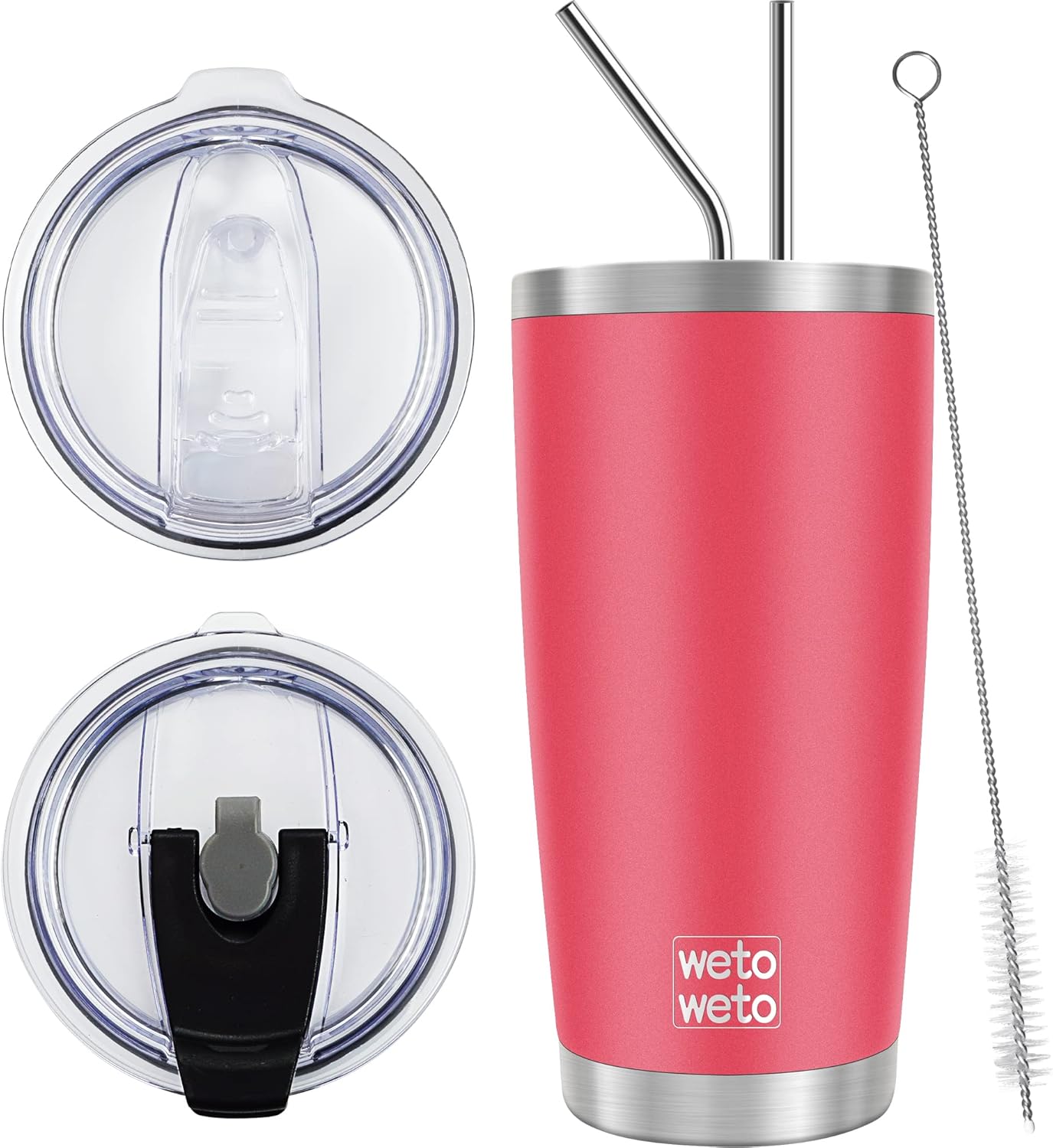 WETOWETO 20oz Tumbler, Stainless Steel Vacuum Insulated Coffee Travel Mug, Double Wall Powder Coated Insulated Coffee Mug Travel Mug with Lid Thermal Cup for Outdoor (Navy Blue, 1 Pack)