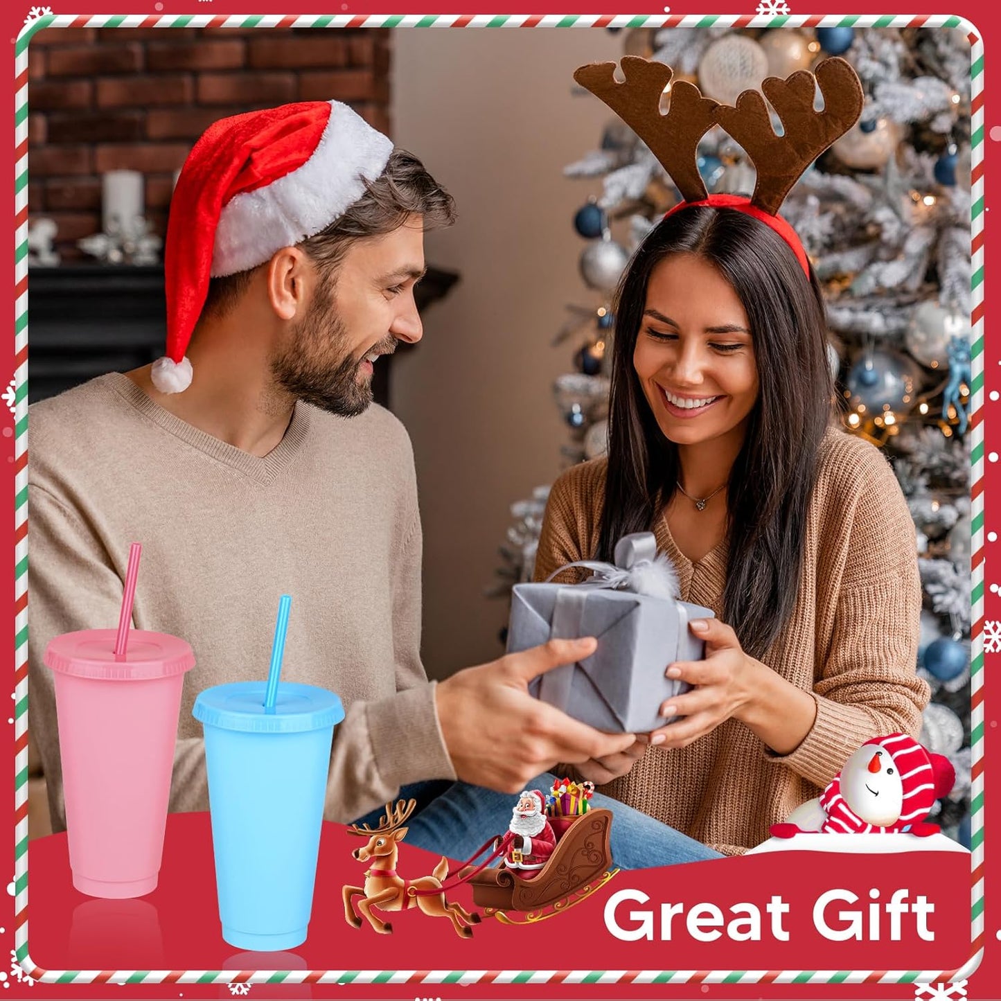 24 Pack Plastic Tumblers with Lids and Straw, Reusable Cups with Lids and Straws Colorful Cups for Cold Drink Iced Coffee, Plastic Tumbler Bulk for Party Birthday Gifts (24 oz, Stylish Colors)