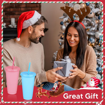 24 Pack Plastic Tumblers with Lids and Straw, Reusable Cups with Lids and Straws Colorful Cups for Cold Drink Iced Coffee, Plastic Tumbler Bulk for Party Birthday Gifts (24 oz, Stylish Colors)