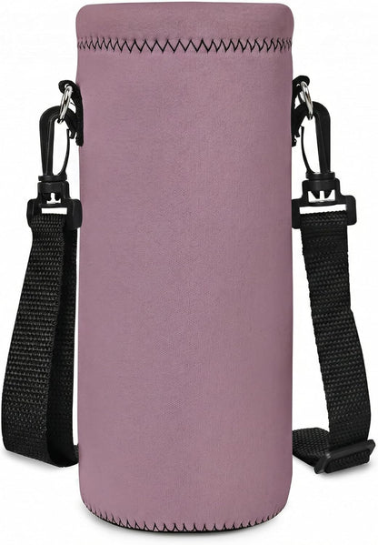 Neoprene 500ML/750ML/1000ML Water Bottle Bag Carrier, Portable Insulated Bottle Sling Holder Case Pouch with Adjustable Shoulder Strap for Men Women Walking Hiking Running