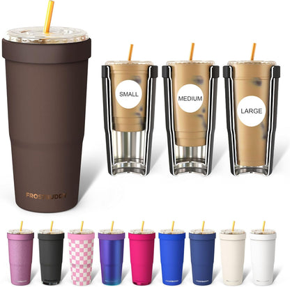 Frost Buddy Togo Buddy | 30 oz Stainless Steel Vacuum Insulated Tumbler | To Go Coffee Cup – Iced Coffee Cups, Iced Coffee Sleeve, Travel Mug, Thermal Cup for Hot & Cold Drinks, Dunkin Cup (Pencil) - Colors A