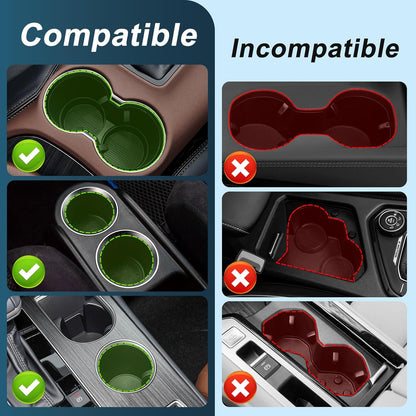 JPart Car Cup Holder Tray, Cup Holder Expander, 2 in 1 Detachable Car Food Tray with 360°Rotation Tray for Eating, Storage and Travel Road Essentials, Black