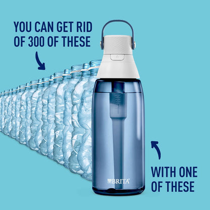 Brita 36386 Premium Water Filter Bottles, 26oz, Night Sky