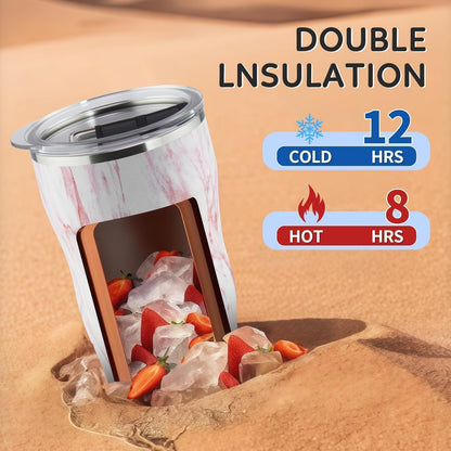 20Oz Insulated Tumbler With Straw And Lid, Stainless Steel Coffee Cup, Double Wall Vacuum Travel Mug,Spill proof Iced Coffee Tumbler, Beach tumbler, Green Red Tumbler