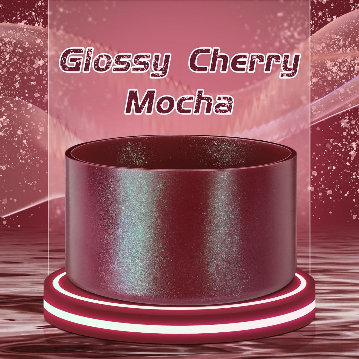Glossy Gradient Silicone Boot, Compatible with Stanley H2.0 20-40oz & IceFlow 20-30oz, Chameleon Metallic Shimmer Cup Sleeve Protector for Hydroflask and Bottle Bottom with 2.8-3in
