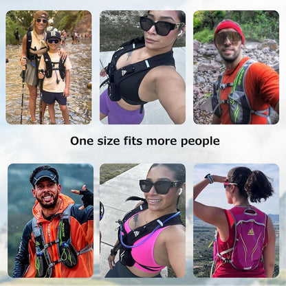 Azarxis Running Water Bottles Flask BPA Free Leakproof Hydration Vest Packs Waist Belt Replacement for Triathlon Marathon Hiking Cycling Climbing Runner