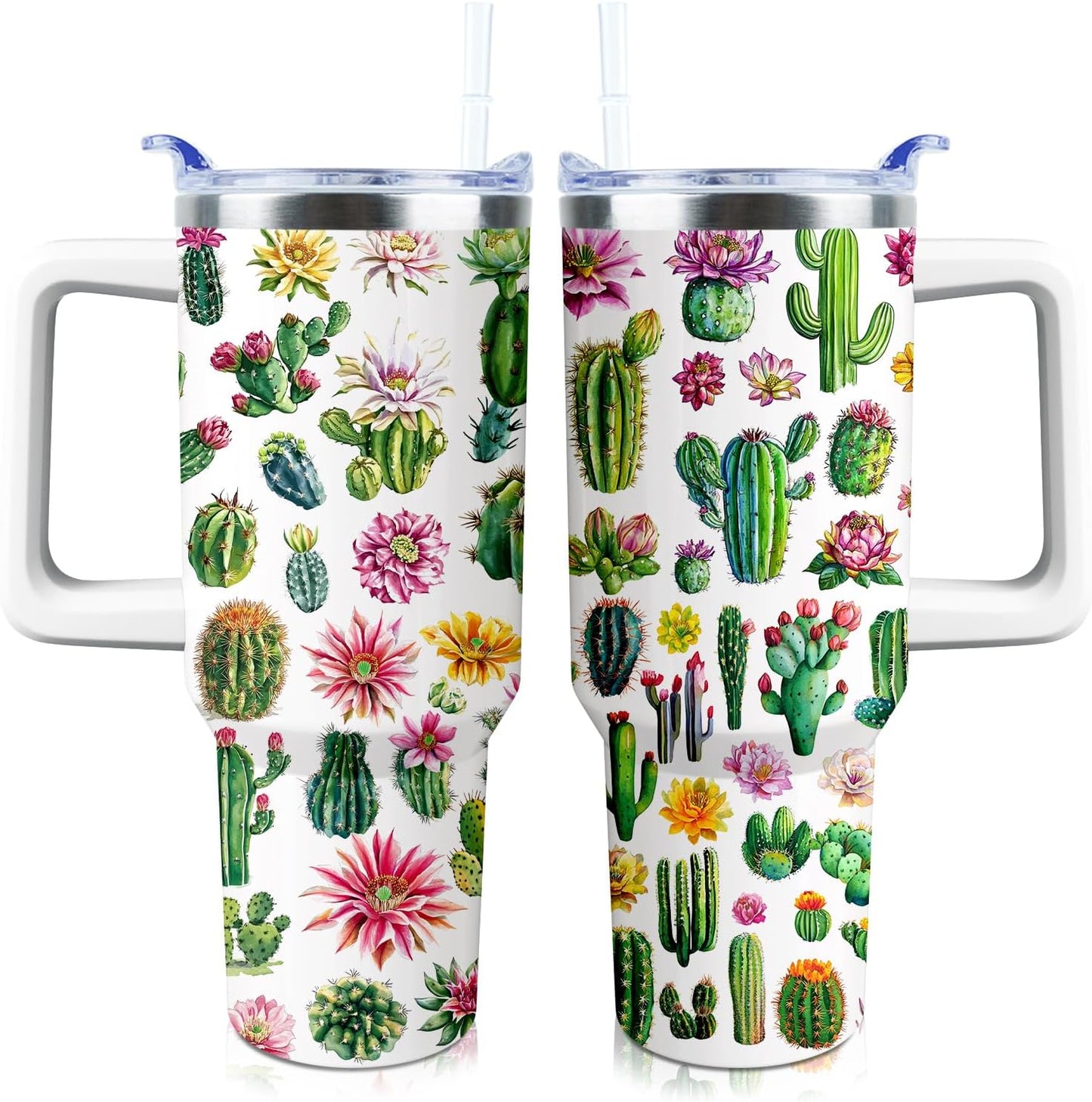 40 oz Tumbler with Handle and Straw Lid Leak Proof | You're Awesome Inspirational Mother's Day Birthday Gifts for Women Men Coworker Friends | Stainless Steel Cup Dishwasher Safe