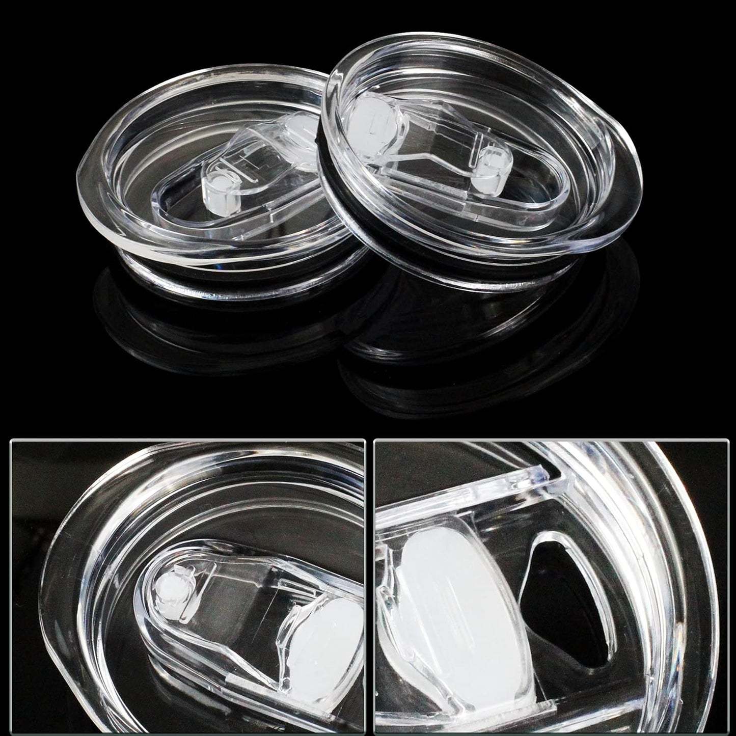 20 oz Skinny Tumbler Replacement Lids Spill Proof Splash Resistant Lids Covers for 2.76in Cup Mouth Compatible with YETI Rambler and More Tumbler Cups (20 oz, 2 Pack)
