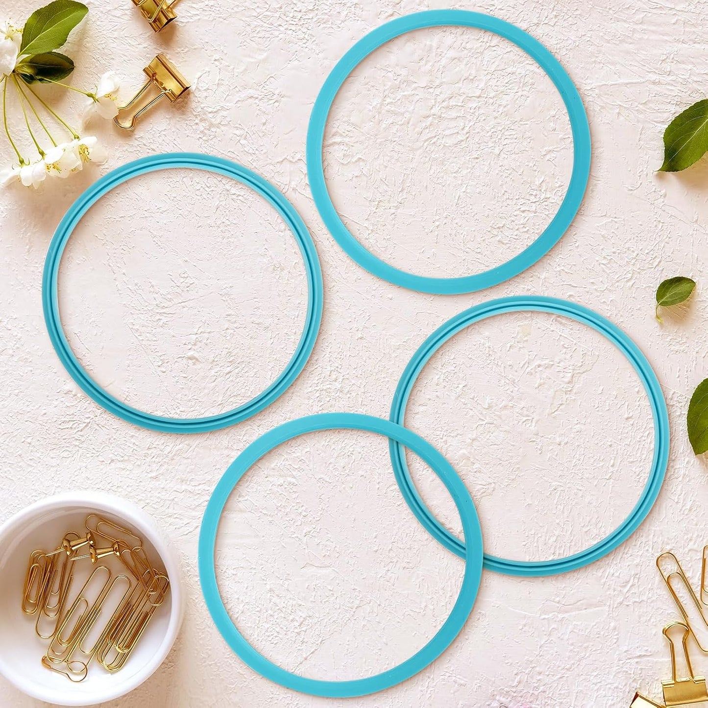6pcs Gasket Replacement for Owala 40oz Tumbler, Rubber Lid Seal Ring Water Bottle Accessories Replacement Part Compatible with Owala 40oz Stainless Steel Cup (Pink)