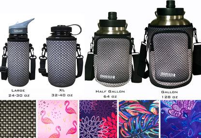 24-30oz 750ml Water Bottle Carrier with Shoulder Strap, Water Bottle Insulator - Midnight Mums