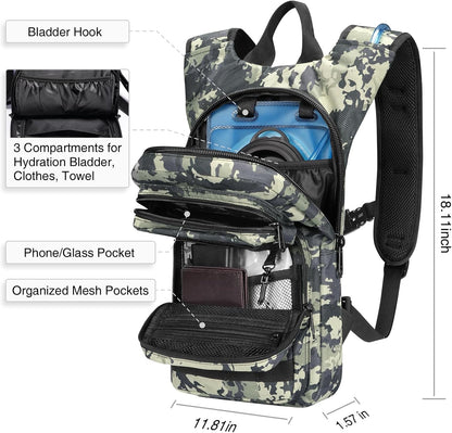 NOOLA Hydration Backpack with 3L TPU Water Bladder, Tactical Molle Water Backpack for Men Women, Hydration Pack for Hiking, Biking, Running and Climbing