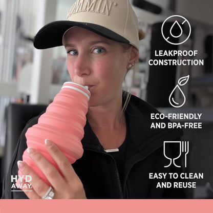 HYDAWAY 25oz Collapsible Travel Water Bottle - BPA-Free, Leakproof, Lightweight, Space-Saving - Perfect for Hiking, Travel, and All-Day Hydration