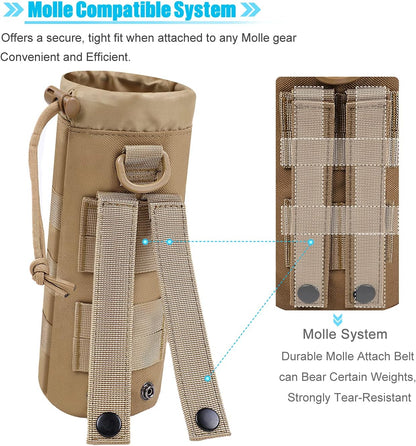 Molle Water Bottle Holder, Water Molle Attachments, Molle Water Bottle Pouch, Tactical Backpack Attachment Pouches
