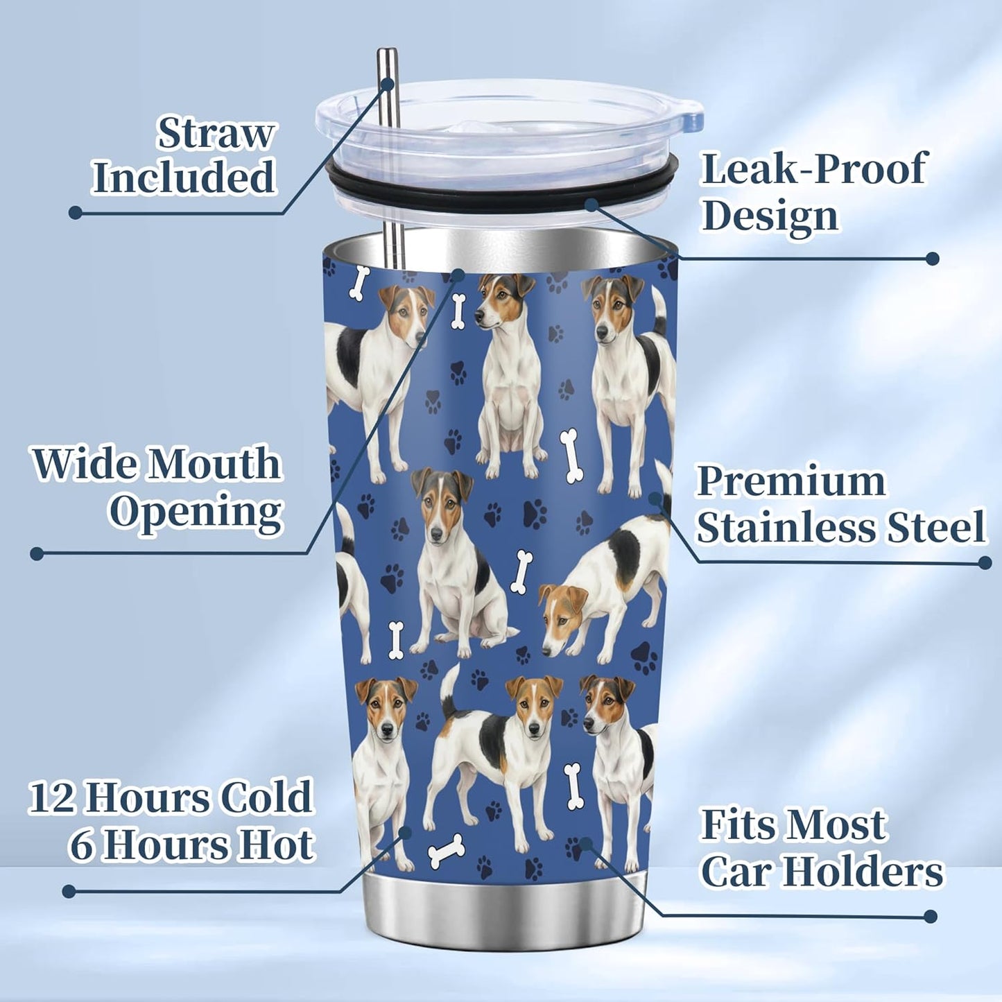 Beagle Gifts for Women Men, 40oz Stainless Steel Insulated Tumbler Travel Cup Mug, Funny and Unique Beagle Gifts for Dog Lover - Colors B