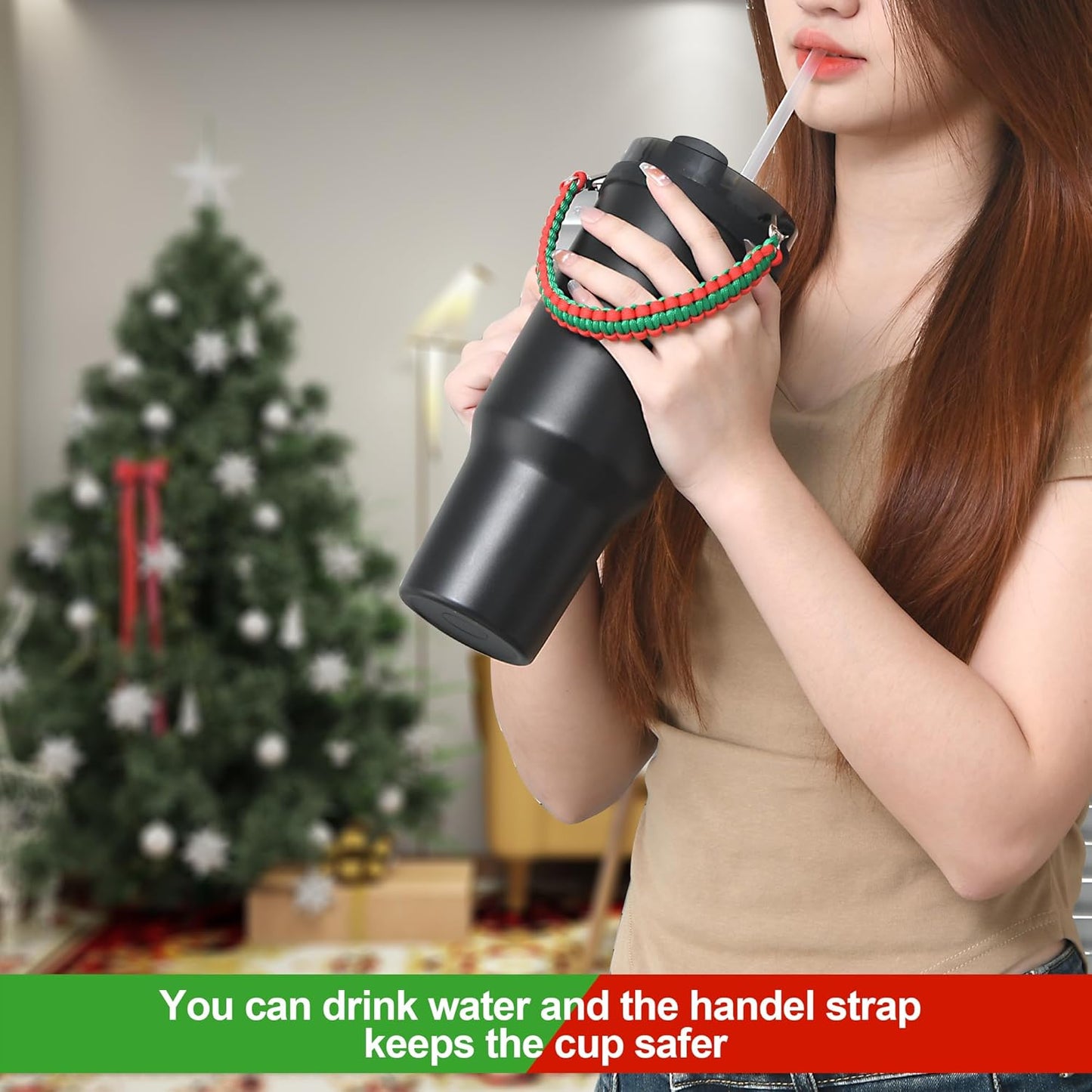 Wongeto Paracord Handle Strap for Stanley Cup - Heavy Duty Compatible with Stanley 40oz 30oz Tumbler, Stanley Cup Accessories