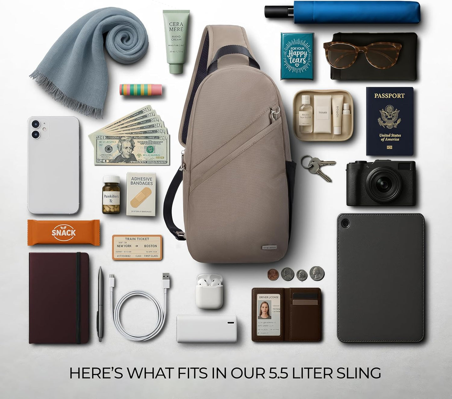 Travelon Anti-Theft Classic Sling Bag