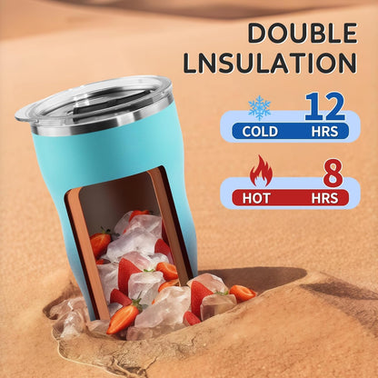 20Oz Insulated Tumbler With Straw And Lid, Stainless Steel Coffee Cup, Double Wall Vacuum Travel Mug,Spill proof Iced Coffee Tumbler, Beach tumbler, Green Red Tumbler