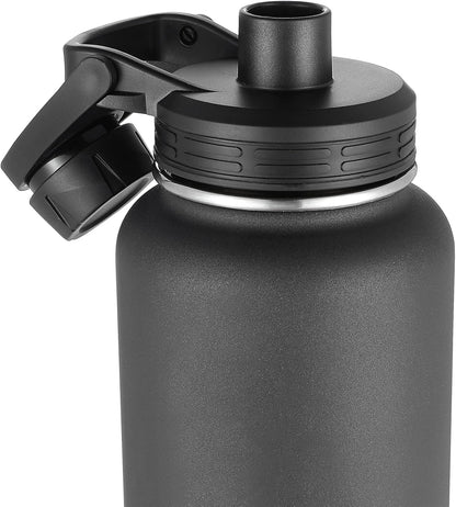 Stainless Steel Water Bottle – Double Wall Insulation 40 Oz Water Bottles – Leakproof Water Jug with Spout with Twist Cap – Ideal Sports Bottle for Training, Hydration