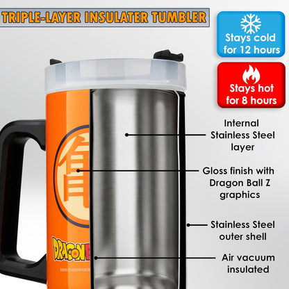 Get Trend One Piece Tumbler with Handle and Straw 32 oz, Keeps Hot 8 Hrs, Cold 12H & Ice 42H, BPA-Free Insulated Stainless Steel Water Bottle, Leak Proof Travel Mug, Anime Gifts (Multi One Piece)