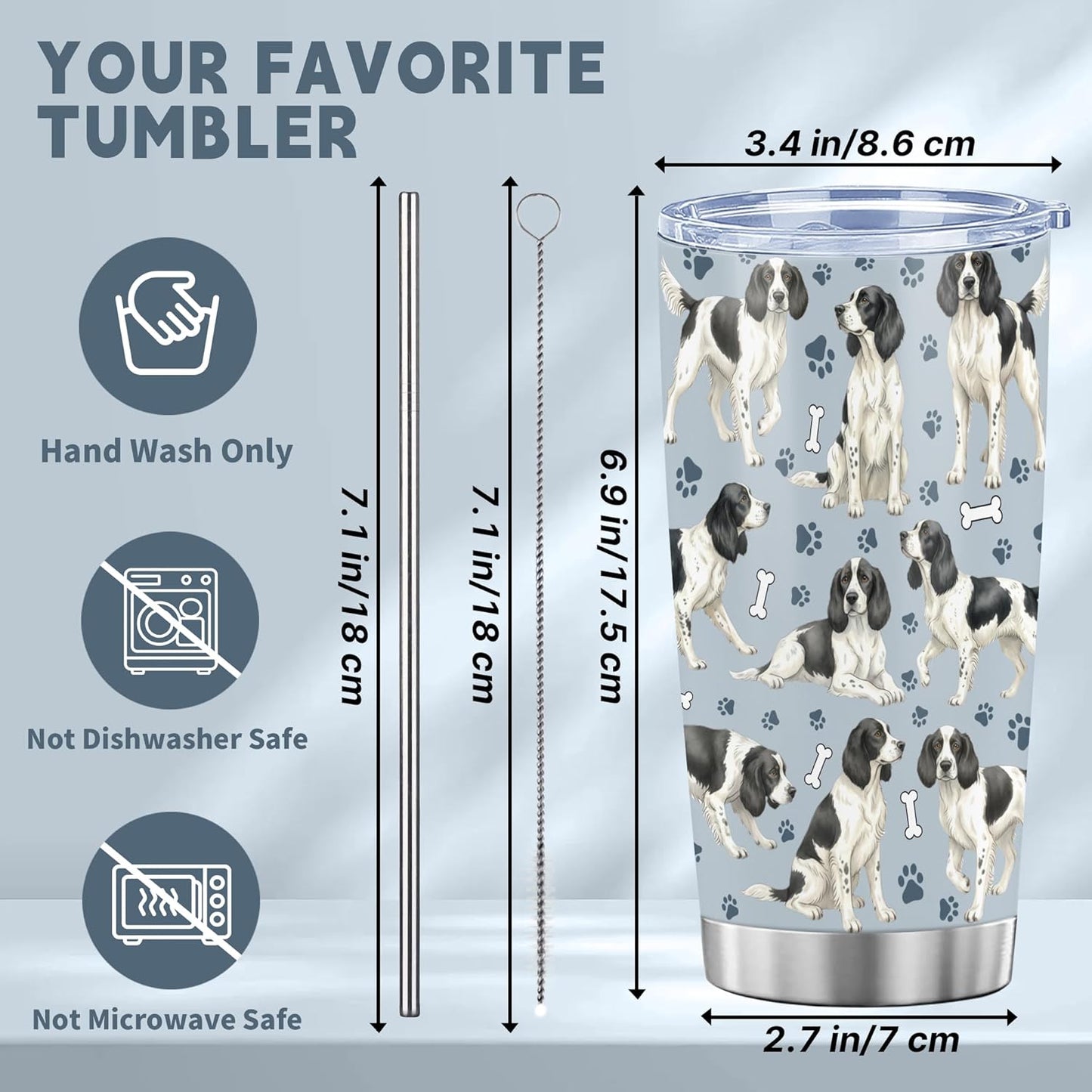 Beagle Gifts for Women Men, 40oz Stainless Steel Insulated Tumbler Travel Cup Mug, Funny and Unique Beagle Gifts for Dog Lover - Colors A