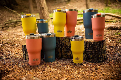Beast 10 oz Tumbler Stainless Steel Vacuum Insulated Coffee Ice Cup Double Wall Travel Flask (Arctic White)