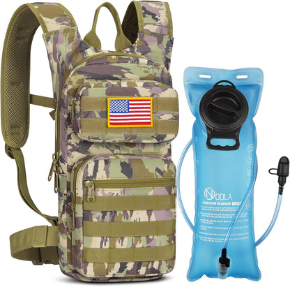 NOOLA Hydration Backpack with 3L TPU Water Bladder, Tactical Molle Water Backpack for Men Women, Hydration Pack for Hiking, Biking, Running and Climbing