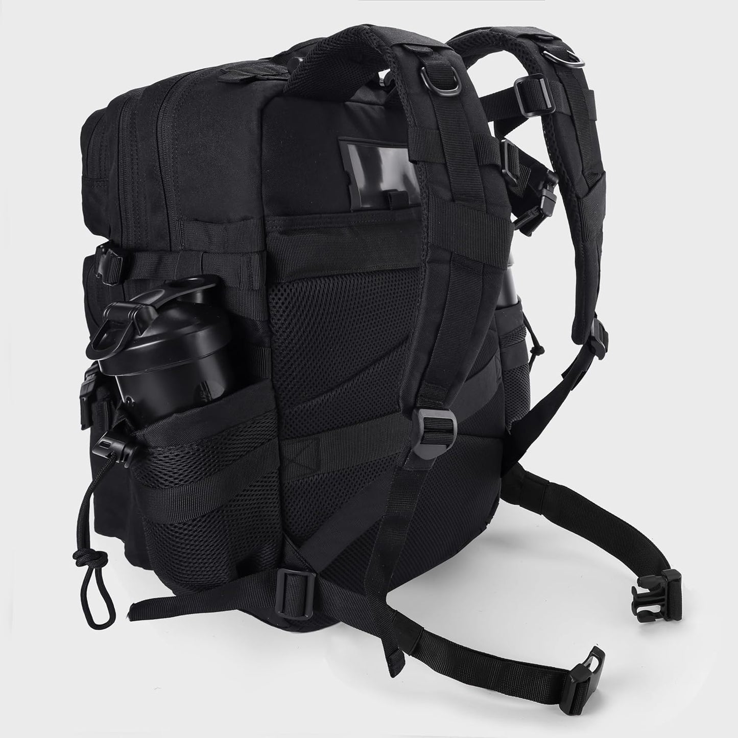 LHI Military Tactical Backpack for Men and Women 45L Army 3 Days Assault Pack Bag Large Rucksack with Molle System - Black - Colors A