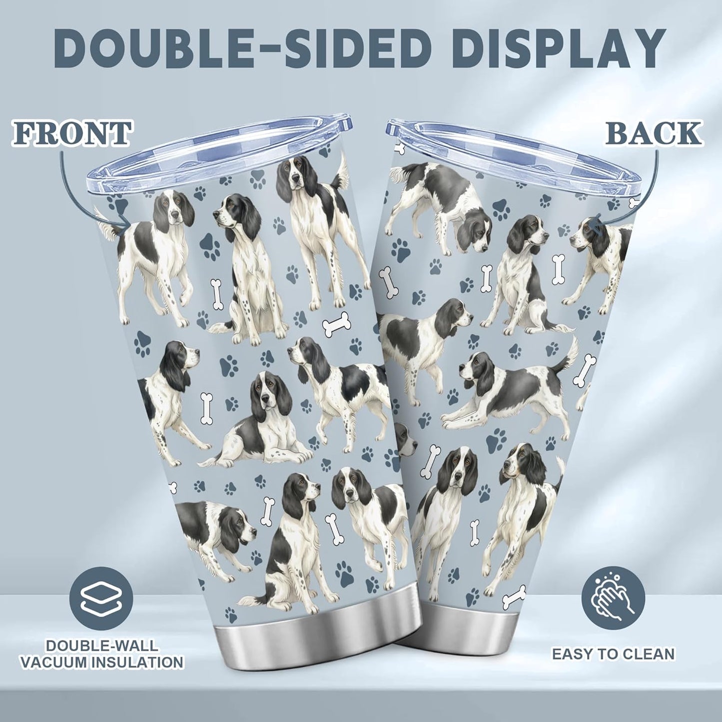 Beagle Gifts for Women Men, 40oz Stainless Steel Insulated Tumbler Travel Cup Mug, Funny and Unique Beagle Gifts for Dog Lover - Colors A