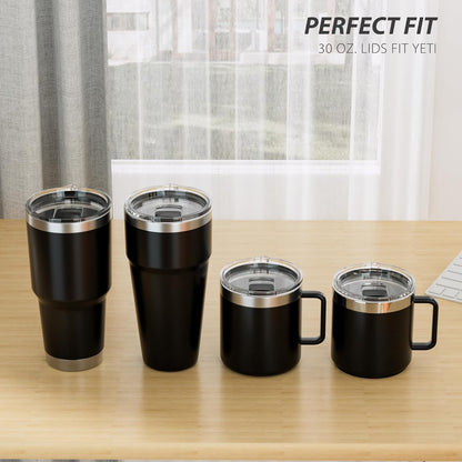 20 oz Tumbler Lid for YETI, 2 Pack Replacement Lids for YETI 20oz Tumbler & 10 oz Lowball, 10 oz Mug, Coffee Cup Covers with Magnetic Slider for Gift, BPA Free