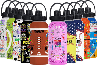 Pickleball Water Bottle 32oz Stainless Steel Insulated Vaccum with Lid, Pickleball Gifts for Pickleball Players, Pickleball Lovers, Women Girls Ladies