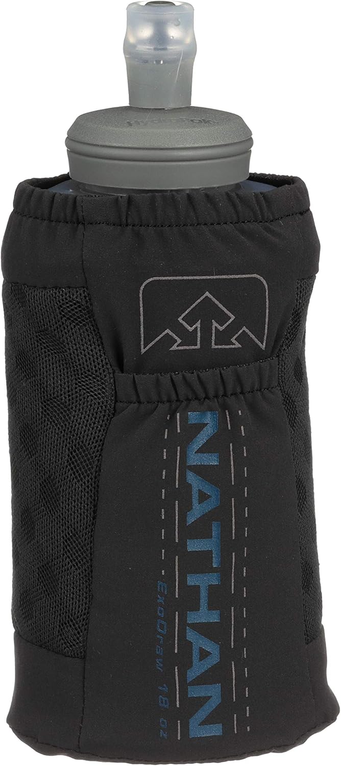 Nathan ExoDraw & ExoShot 2.0 Flask, Handheld Water Bottle for Marathons, Hiking, Ultra Running and Outdoor Activity