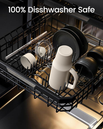 Renoj Insulated Mug 100% Leak Proof Insulated Water Bottle for Iced Coffee & Hot Drinks - Fits Car Cup Holder, Ideal Gift, 2 Straws & Silicone Boot - SnapShift Pink 32 oz